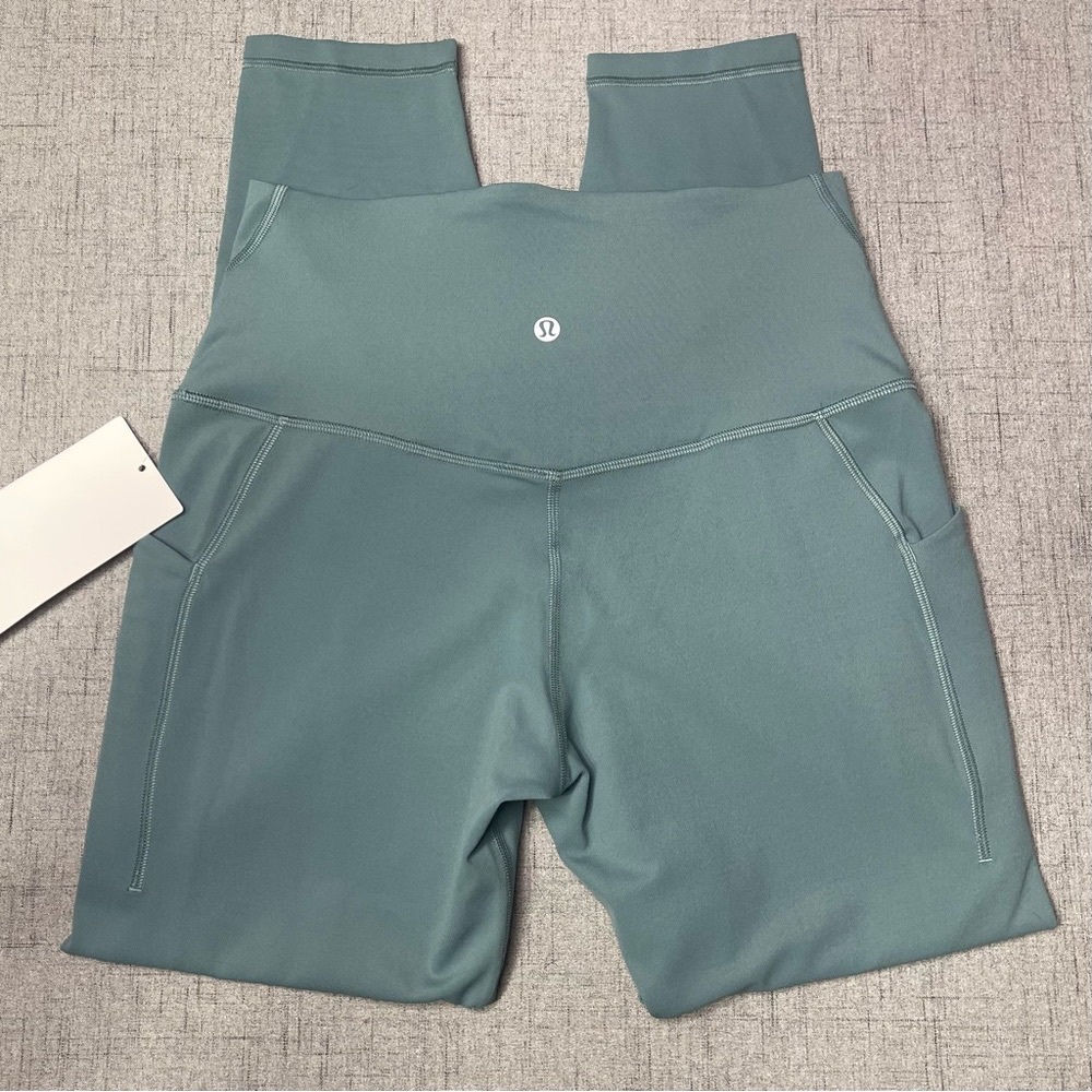Lululemon Align High Rise Pants Leggings with Pockets Tidewater Teal Nwt - Picture 7 of 9
